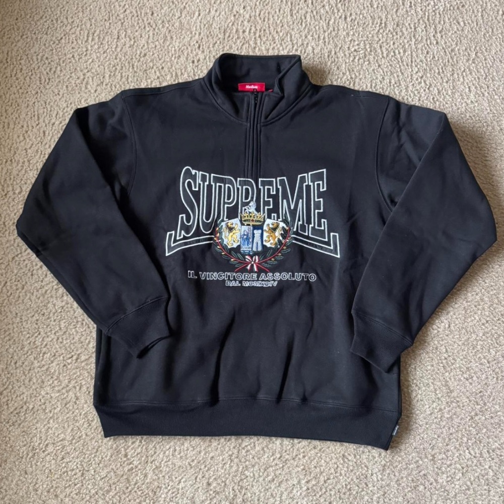 Supreme Black Zip-Up Men's Sweater